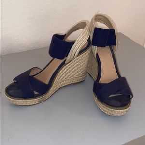 Navy blue wedges